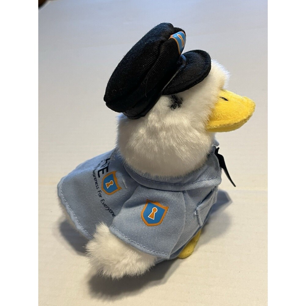 6” Aflac Duck Talking Plush SAFE Security Guard Hat Shirt Tested/Works